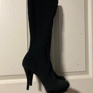 Unlisted Kenneth Cole Black Faux Suede knee high boots
